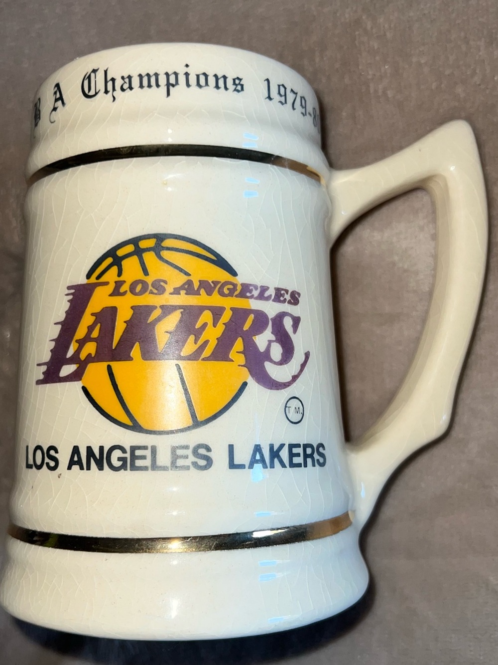 Vintage Los Angeles Lakers 1979-80 NBA Champions Unused Beer Stein Mug
